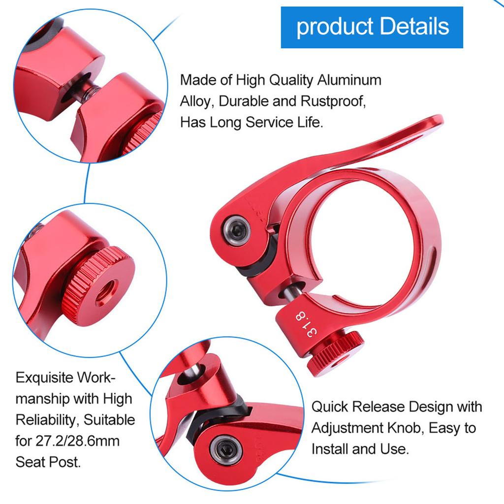   CX-18 Quick Release Road Bike   Aluminum Alloy Seatpost Seat Post Clamp Black
