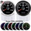Waterproof 2" 52mm Tachometer With 7 Color Backlight 3000/4000/6000/7000/8000 RPM Tacho Gauge For Marine Car Truck 9-32V