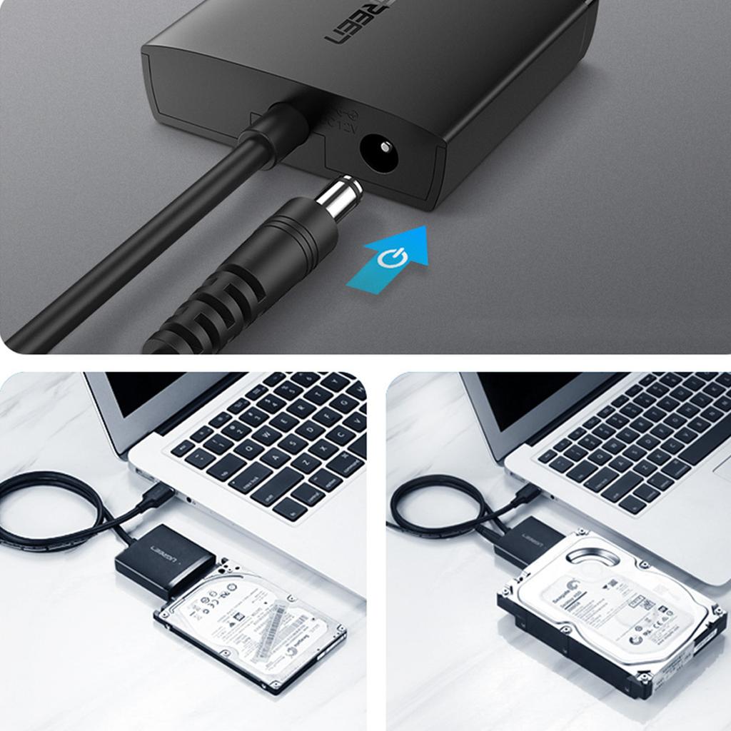 Ugreen Black USB 3.0 To SATA Adapter for 2.5" & 3.5" HDD/SSD (Model CM257)