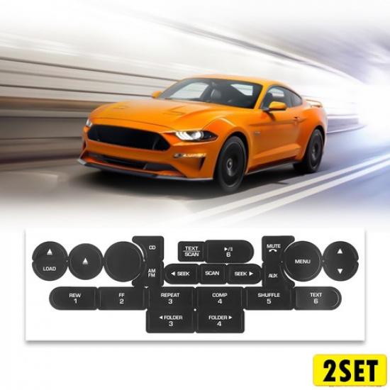 2Set FIT MUSTANG FORD 2005 2007 2006 2009 2008 Replacement Radio Button Stickers