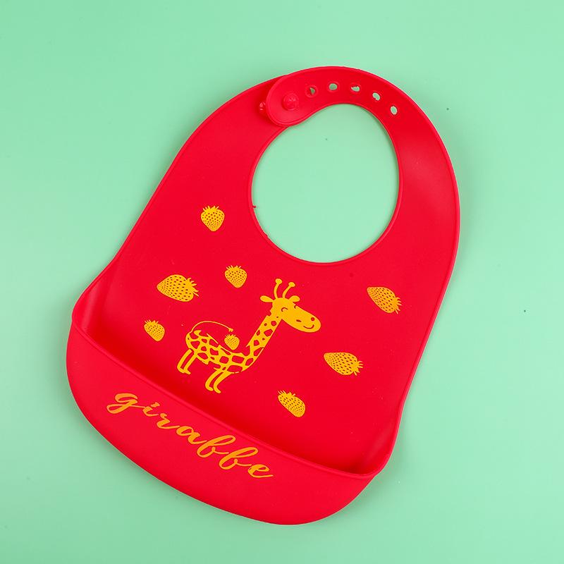 Waterproof Silicone Baby Bib - Large, Wash-Free, Drool & Meal Bib for Newborns and Children