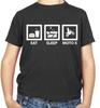 Camiseta Eat Sleep Moto X - Motocross - Moto de Terra - Motocicleta
