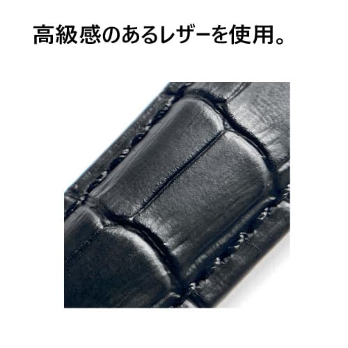 [Import King Original] Watch Parts - Compatible with TAG Heuer - Aftermarket Strap for D-Buckle - Embossed Crocodile Leather - Night Blue - 22/18mm