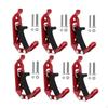 6 Metal Rubber Clamps for Wall Mounting, Garage Storage, Stable Holders Roof Racks