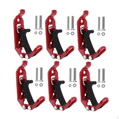 6 Metal Rubber Clamps for Wall Mounting, Garage Storage, Stable Holders Roof Racks