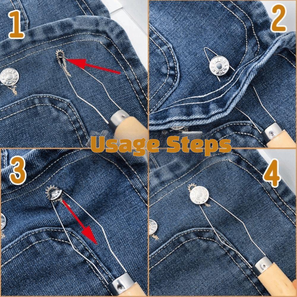 Plastic Handle Automatic Needle Threader DIY Needlework Sewing Accessories Quick Sewing Threader Easy Button Hook