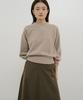 Lingseoul Whole Garment Volume Knit-Melangebeige