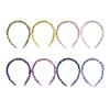 Women Headband Thin Edge Anti-Slip Design Pleated Texture Hair Hoop Commuting