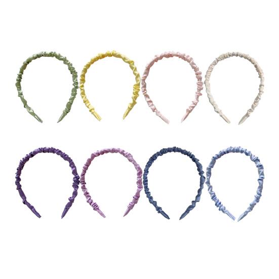 Women Headband Thin Edge Anti-Slip Design Pleated Texture Hair Hoop Commuting