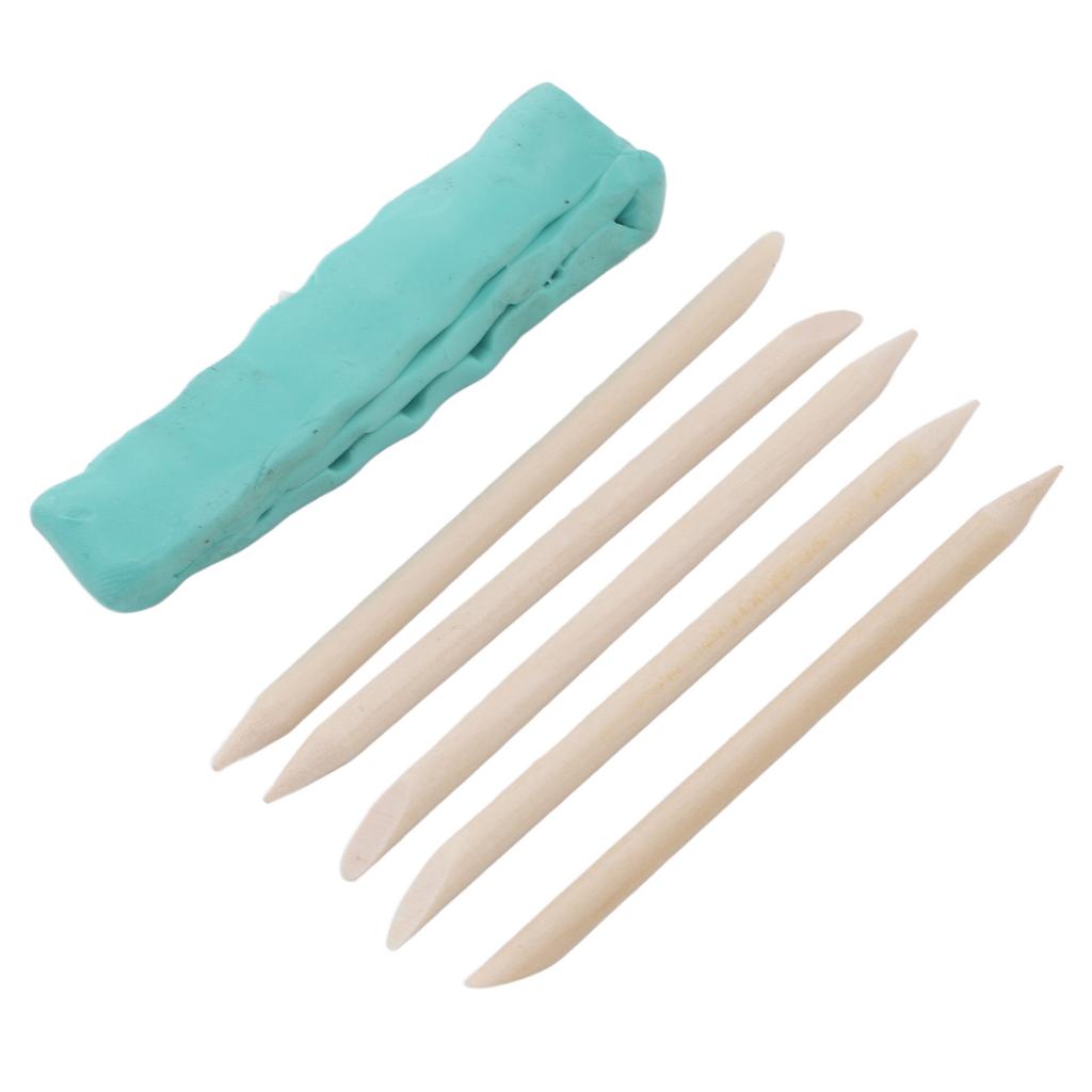 Watch Repairing Cleansing Clay Dirts Grease Removal with 5 Assist Sticks for Watch Plates Bridges
