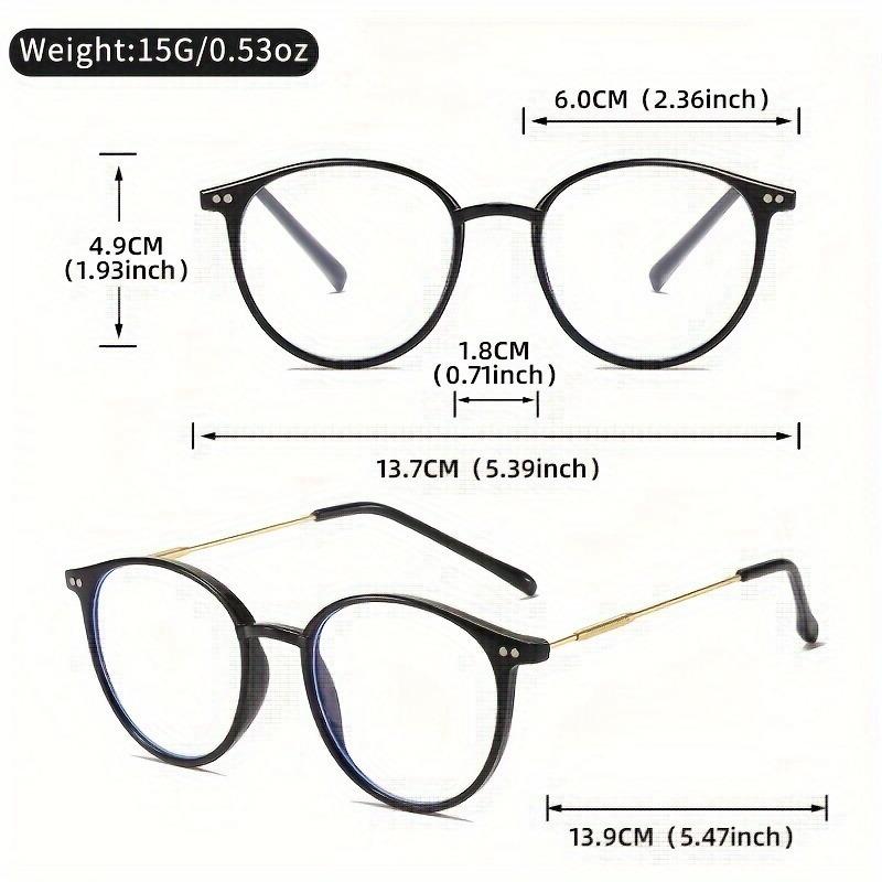 Blue Light Blocking Glasses Retro Oval Frame Clear Lens Computer Glasses Spectacles for Women Men