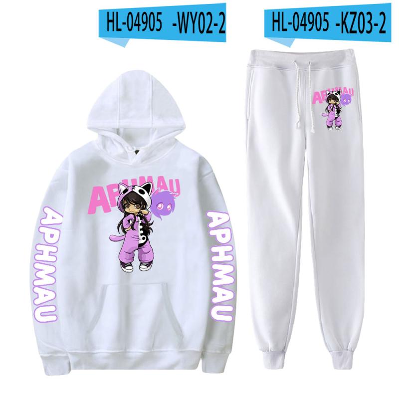 

Аніме Aphmau Merch Prints Hoodie Sets Чоловіки Жіночі Спортивні костюми Повсякденні Толстовка + Штани 2 шт. Вуличний одяг Великі світшоти S
