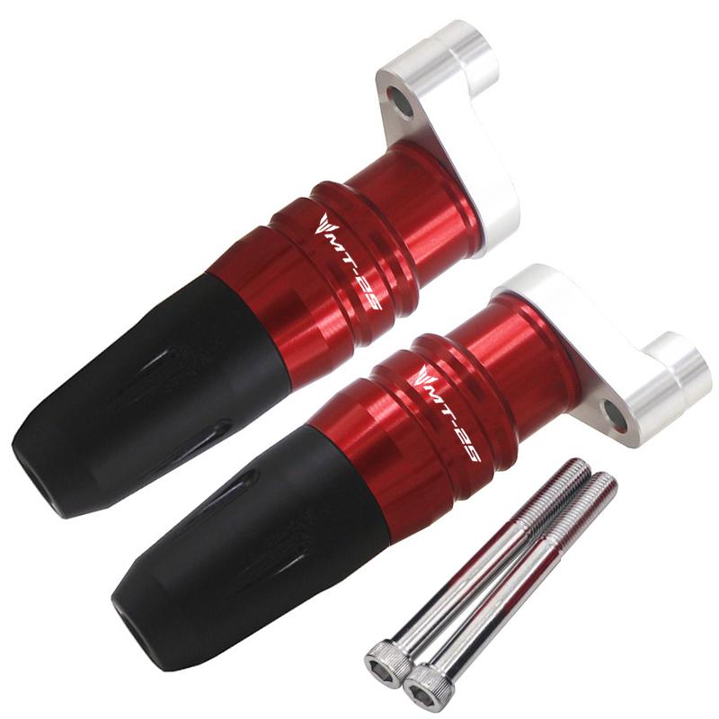 

Мотоцикл с ЧПУ MT-03 MT 03 Аварийные колодки двигателя Выхлопные ползунки Защита корпуса для YAMAHA MT03 MT25 MT-03 MT-25 MT25 LOGO Red