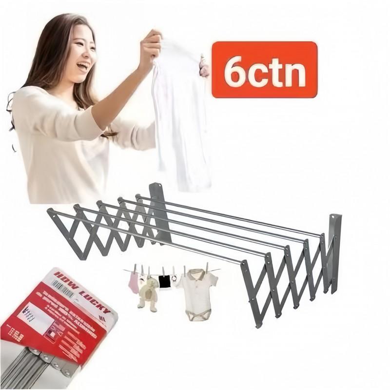 Wall-Mounted Folding Retractable Clothes Drying Rack Aluminum Towel Holder Balcony Bathroom Modern Minimalist