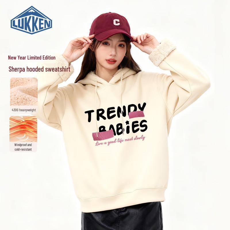 

LUKKEN Trendy Baby Print Hooded Sweatshirt M