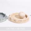 Wabi-Sabi Modern Travertine Sphere Ornament for Home or Hotel Decor