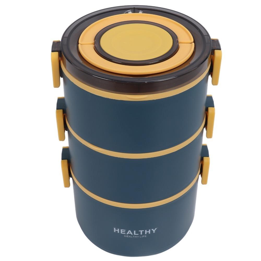 2200ml Insulated Lunch Box Three Layers Food Jar Convenient Lunch Box For Office
