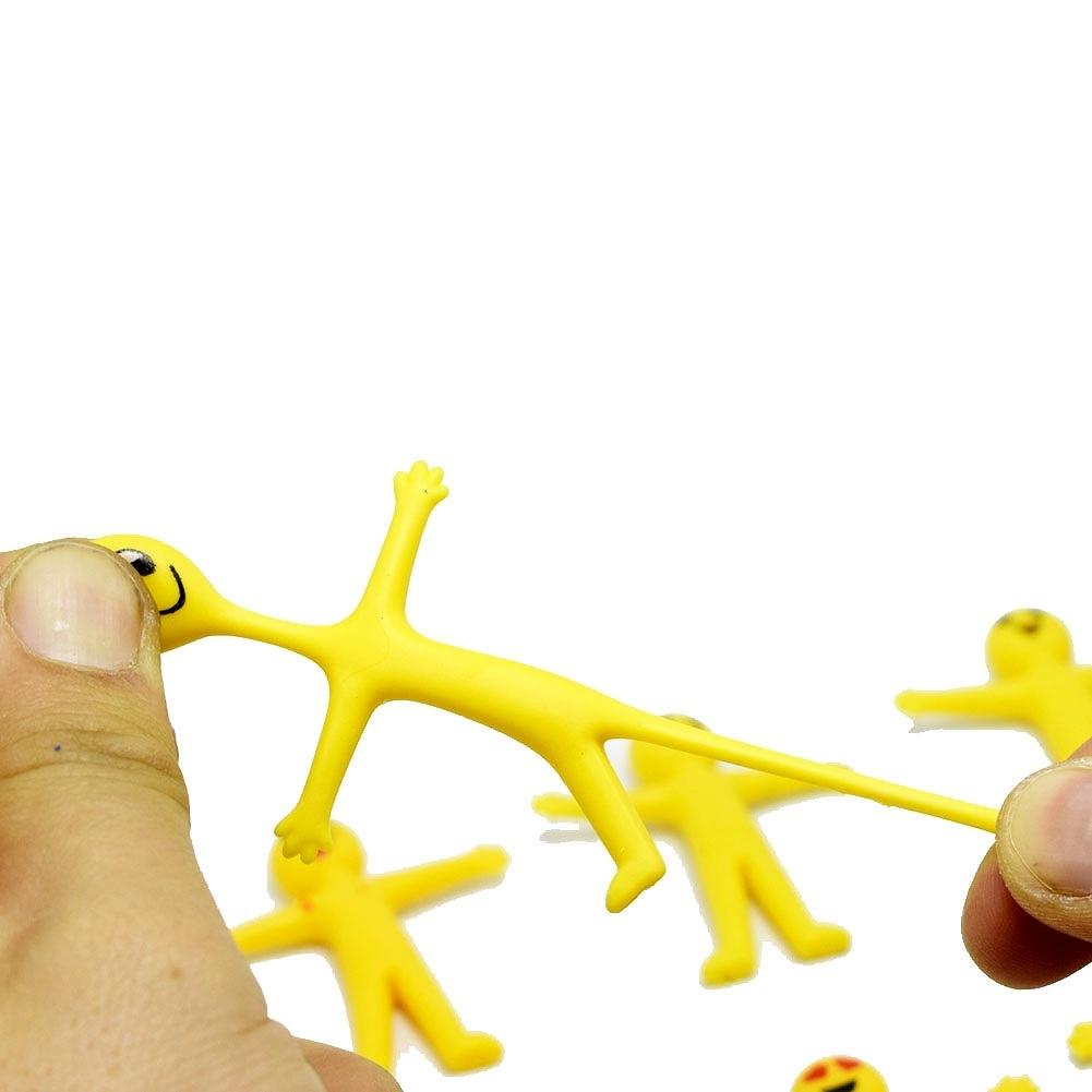 Creative 10 Pcs/Lot Kids Party Supply Favors Yellow Man Mini Sticky Emoji Toy for Children