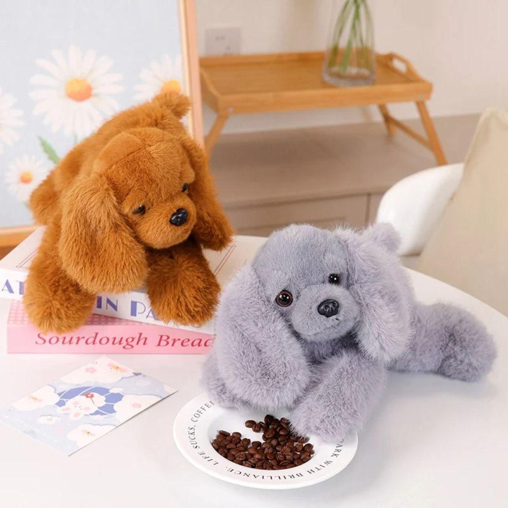Marine Animal Animal Puppy Dolls Fluffy Cartoon Animal Pillow Funny Lying Dog Plush Toys  Kid Gift
