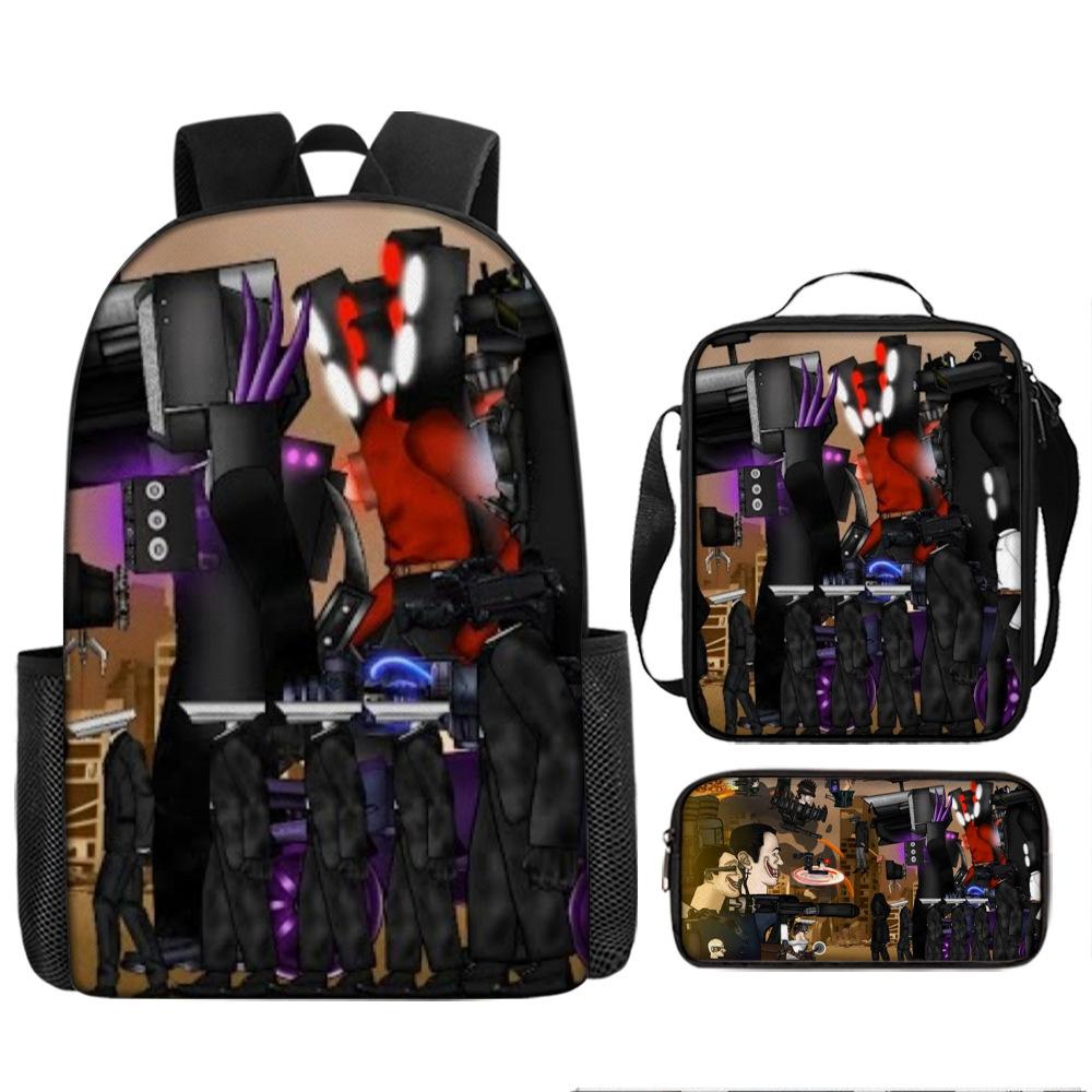 Toilet Man Spoof Schoolbag New Pupil Backpack Satchel Pencil Case