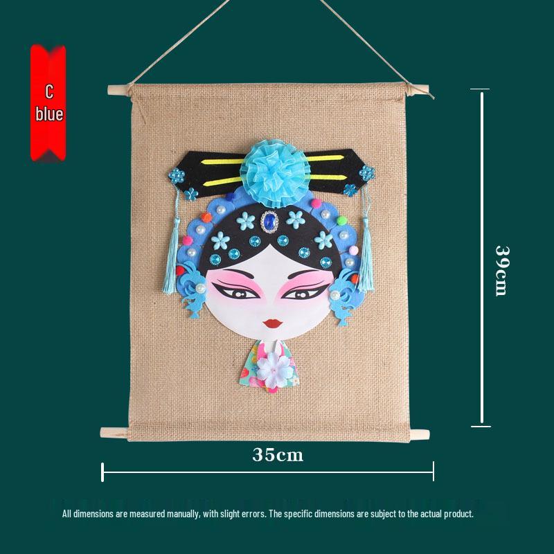 Dziecięcy Zestaw do Samodzielnego Tworzenia Masek Opery Pekińskiej: Rękodzieło na powrót do szkoły z tutorialem