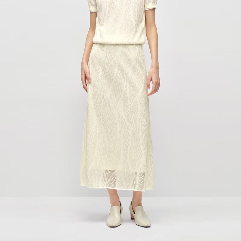 OVVOVV Elegant Lace Knit Midi Skirt XL