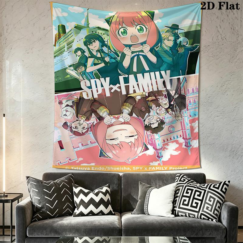 Anime Characters Tapestry Vibrant Wall Decor Tapestry Fashion Print Wallmounted Christmas Gift Background Cloth Soft