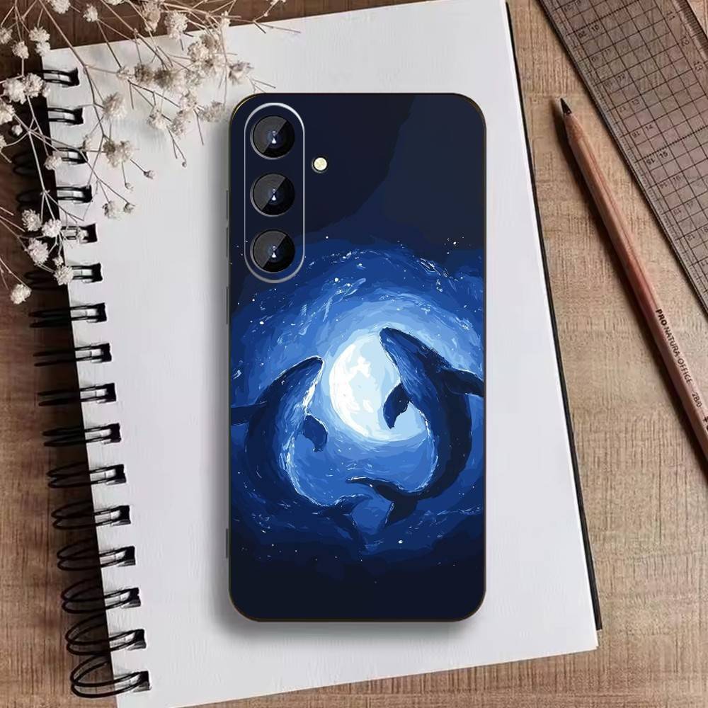 Whale Fall Phone Case For Samsung Galaxy A73,A72,A71,A70,A52,A51 Others Soft Black Cover