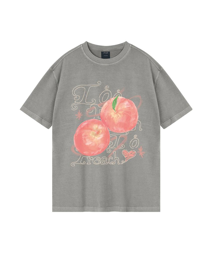 WILDROCK Hollysheesh Too Peach Pigment Oversized Short Sleeve T-Shirt_6 Colors (Crop Included) (Type A)