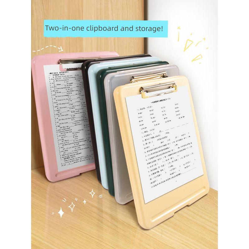 Multifunctional One-Thing Dual-Use A4 Plate Holder Writing Pad Test Paper Storage File Folder Only for Pupils Organize Fantastic