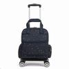 Lightweight Foldable Waterproof Trolley Handbag with Universal Wheels for Short Trips and Boarding