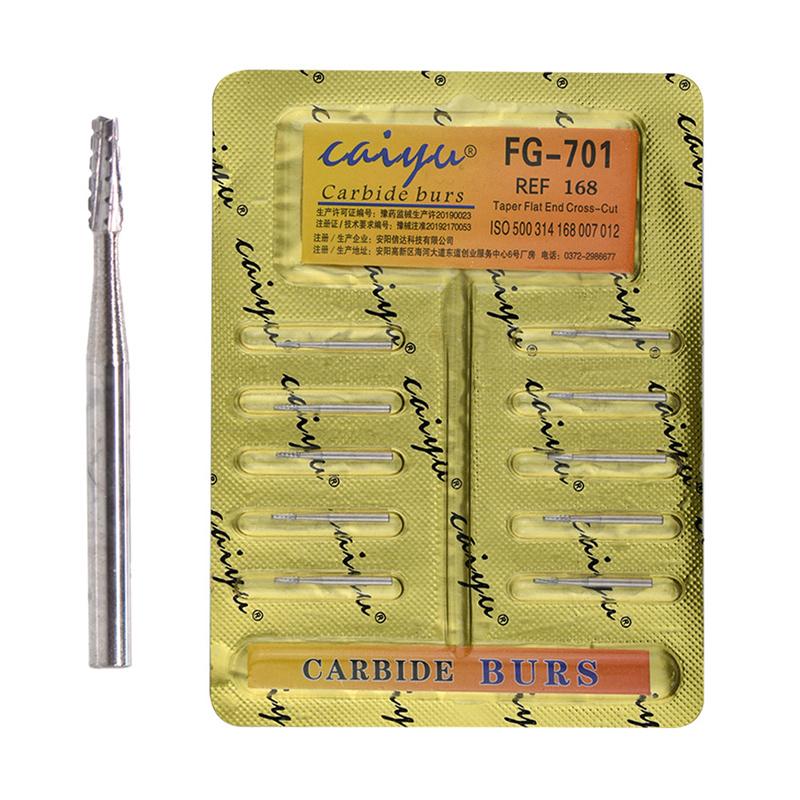 Dental FG Tungsten Steel Carbide Burs Inverted Cone Bur/Fissure Bur High Speed Handpiece Bit FG-701