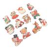 36pcs Xmas Hanging Decorations with Ropes Wooden Exquisite Snowman Elk Hanging Ornaments for Xmas