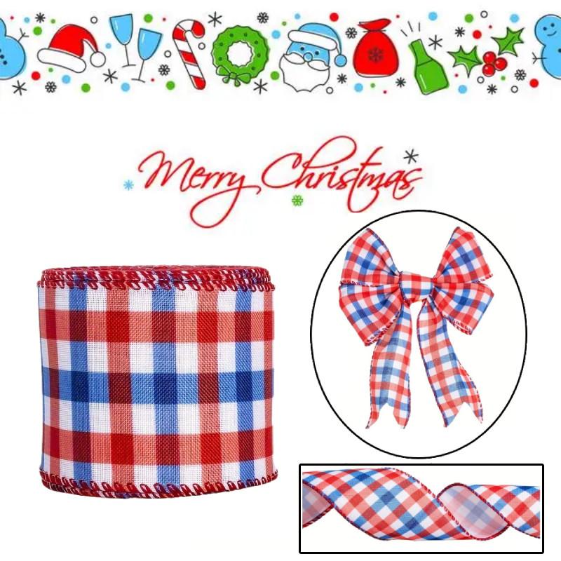 Creative American Flag Red Blue White Ribbon For Independence Day Decorations