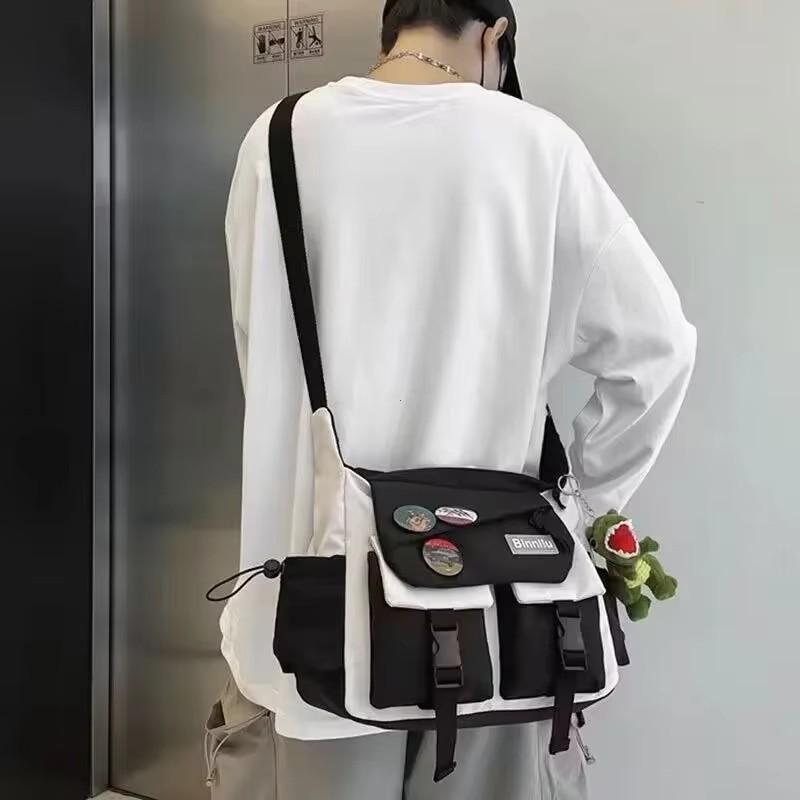 Unisex Unifarbene Nylon Crossbody-Tasche, Große Kapazität Lässige Schulter-Umhängetasche, Leichte Tägliche Reise Brusttasche