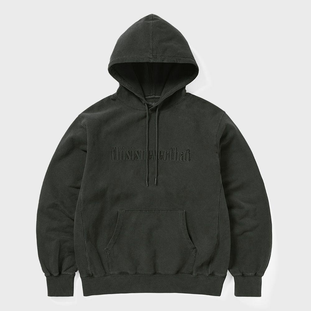 

ThIs Is Never That Overdyed Embroidery Hoodie Charcoal S