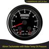 Waterproof Car Boat Universal 85mm GPS Speedometer Odometer with Fuel Level Tachometer Water Temp Oil Pressure Red Backlight
