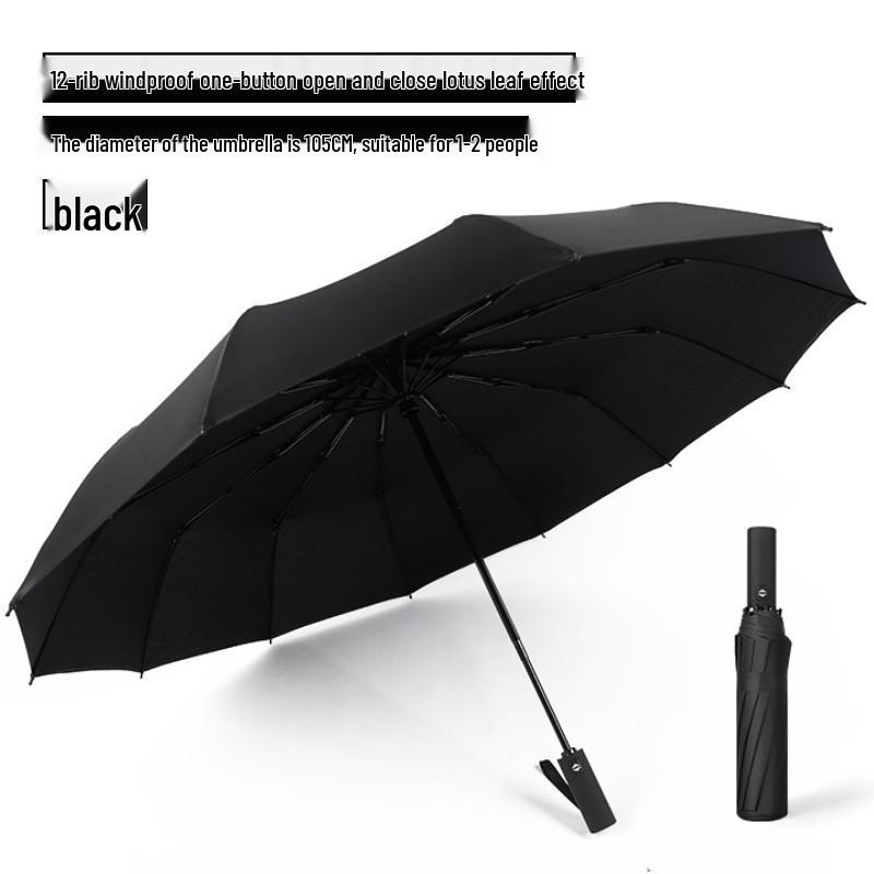 Enhanced Automatic Folding Umbrella for Men & Women: Dual-Use Sun & Rain Protection with Thickened Sunshade & UV Shield