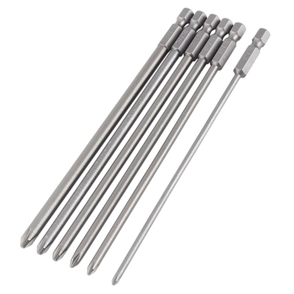 

6Pcs S2 Alloy Steel Cross Head Screwdriver Bits Long Screwdriver Bits Power Tool Accessories