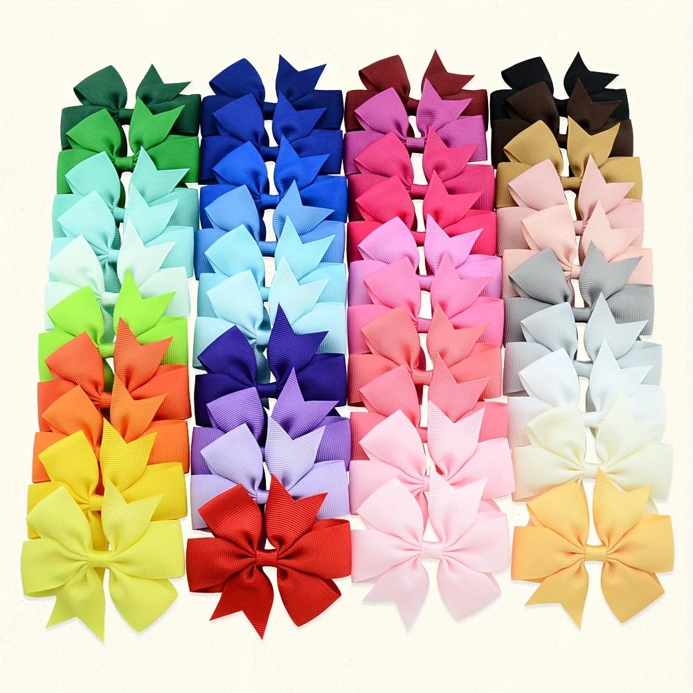 40pcs Random Bow Hair Clip Sets Simple Holiday Hair Clip Baby Girls Hair Accessories