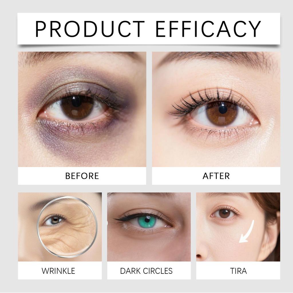 OUHOE Radiance Eye Gel Essence, Rollerball Design, Moisturizes and Cares for the Eye Area, Delicate and Smooth Skin, Suitable for Eyes, 10ml