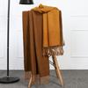 Double-Sided Women's Wool and Cashmere Scarf - Warm, Thickened Shawl for Autumn/Winter