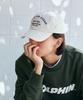DOLPHIN WAVE APPAREL Dolphin Lettering Ball Cap Ivory