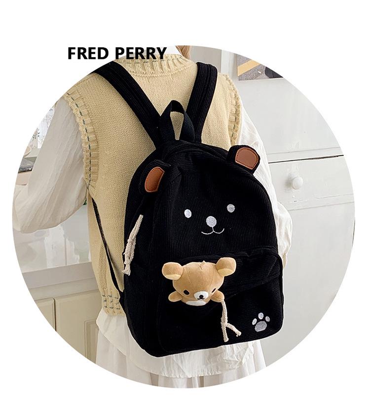 Japanischer Niedlicher Bären-Rucksack, Leicht & Geräumiger Studenten-Schulrucksack, Vielseitig für 2025, Perfekt als Geburtstagsgeschenk