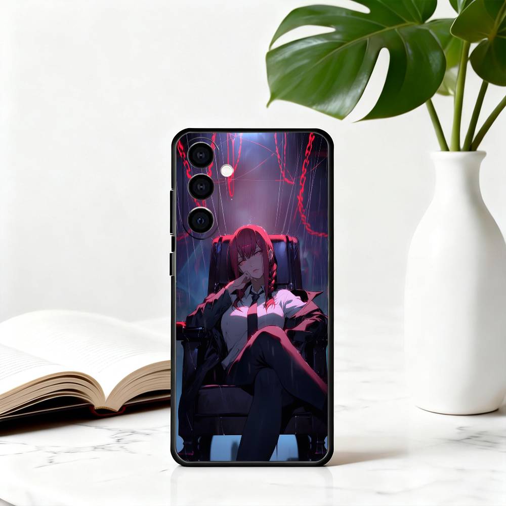 

C-Chain-saw Man M-Makima-CMM Phone Case For Samsung Galaxy A73,A72,A71,A70,A53,A52,A51,Others Soft Black Cover Samsung a72