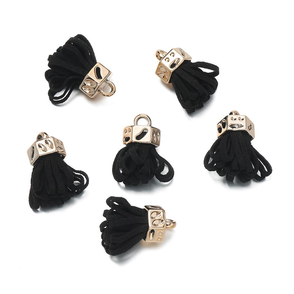 10pcs DIY Jewelry Leather Velvet Small Fringed Earrings Hair Accessories