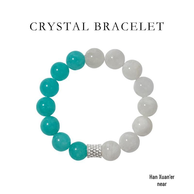 Han Qian er Silversmith Axinite & Moonstone Versatile Wealth Bracelet SC0161 изумрудный