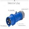 1pcs Industry Plug And Socket Connectors Surface And Concealed Installation 3 4 5 Hole Core 16 A 32A Waterproof Two Three-Phase