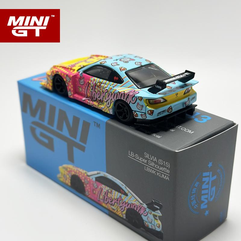 MINIGT 1:64 LB Super Silhouette S15 SILVIA LB KUMA MGT alloy car model 743