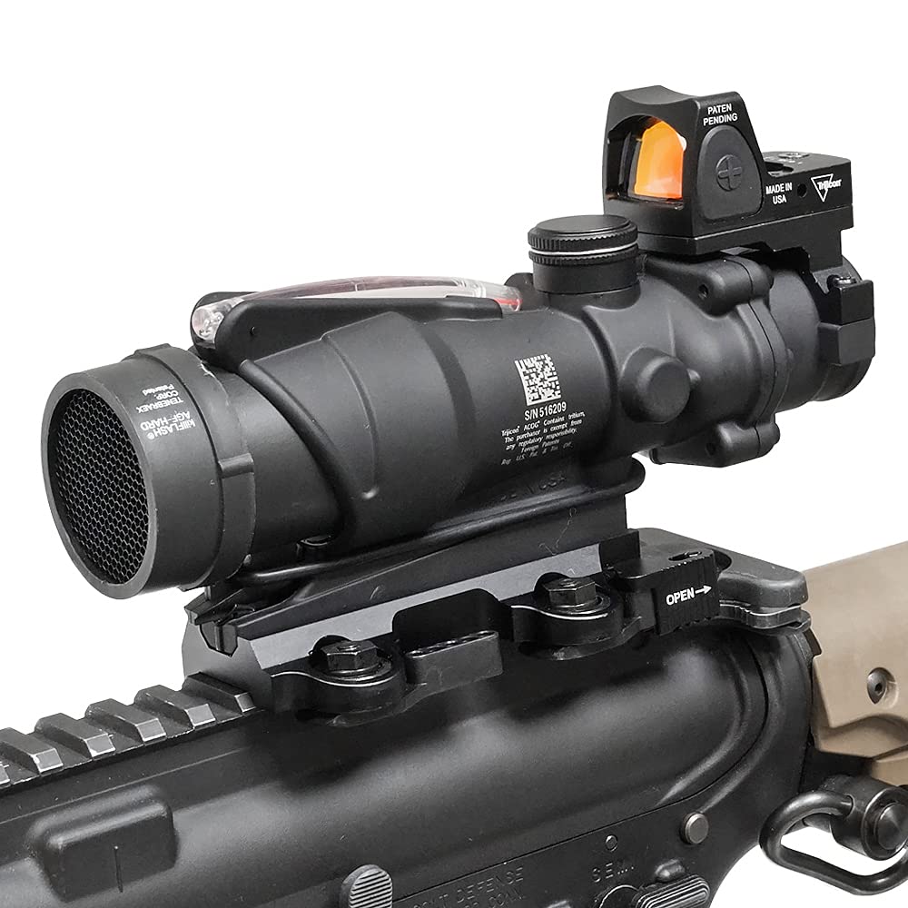 Military Garage EVOLUTION GEAR TA31 COG ECOS 4x32 Scope & RMR Replica Set with Kill Flash, QD Mount, 4x Magnification, Black